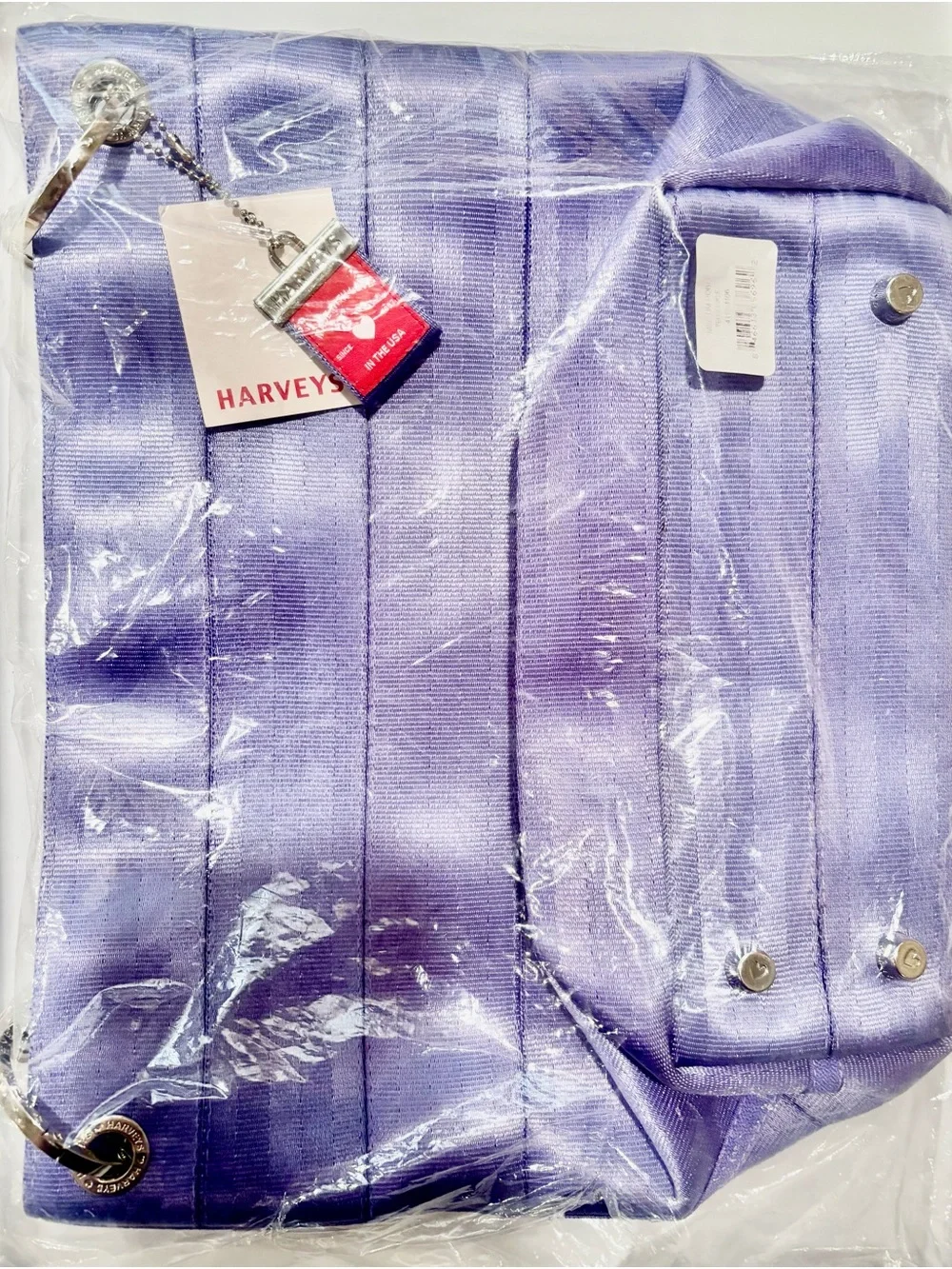 Harveys Seatbelt medium hobo bag / periwinkle / EUC / torn original packaging